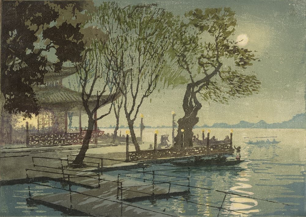Autumn Moon on a Calm Lake - Ren Qingbiao (任清彪)